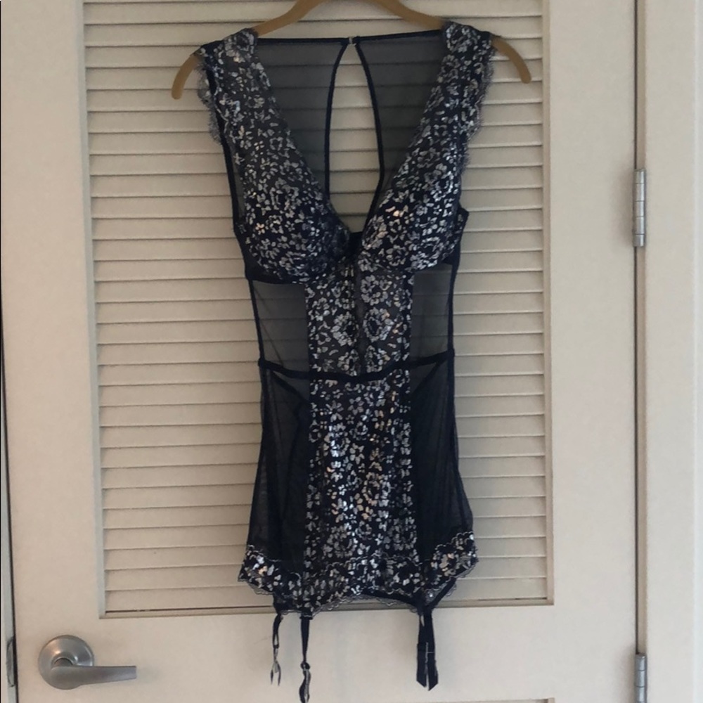 VS Victoria’s Secret Navy and silver negligee